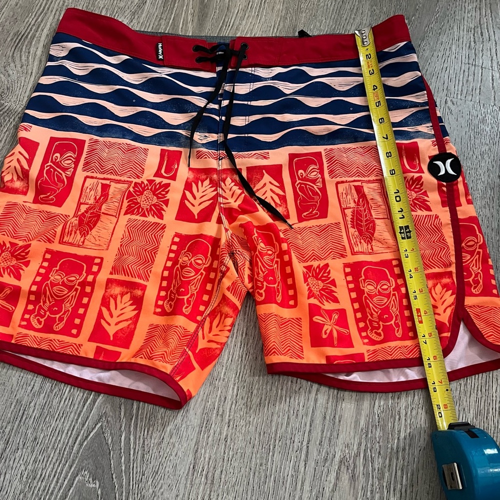 Hurley Red and Orange Board Shorts